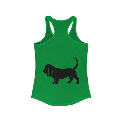 Basset Silhouette Women's Racerback Tank