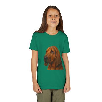 Bloodhound Head Youth Unisex Short Sleeve Crewneck Tee