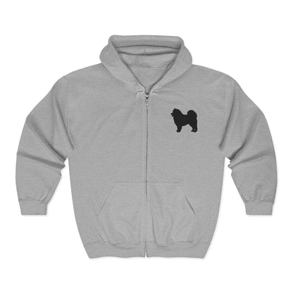 Samoyed Silhouette Unisex Full Zip Hoodie
