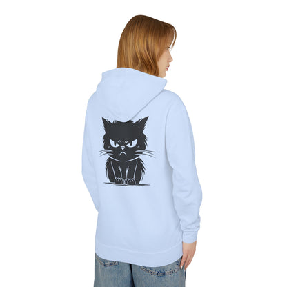 Angry Cat Unisex Lightweight Hoodie