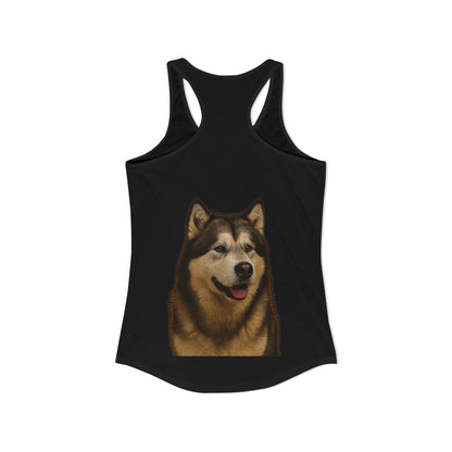 Malamute Head Women's Racerback Tank