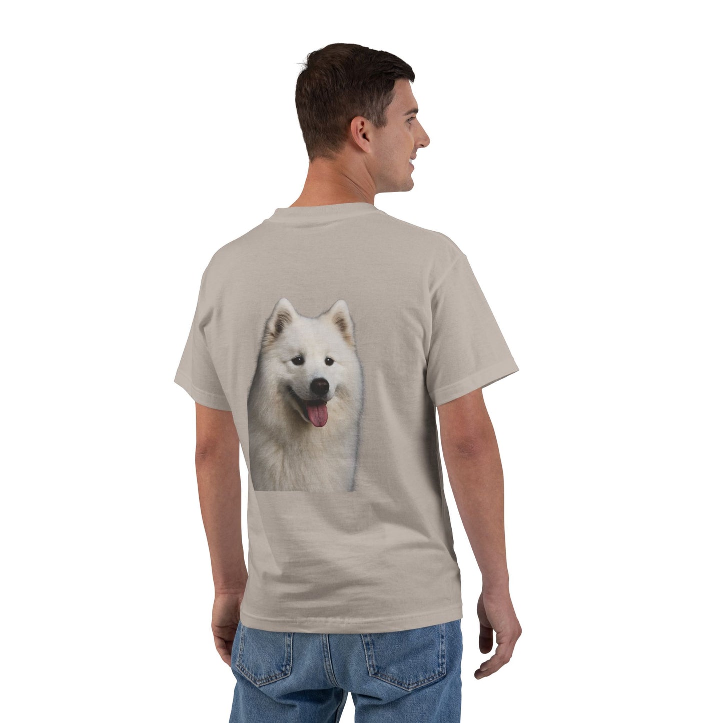 Samoyed Head Men's Short-Sleeve Crewneck Tee