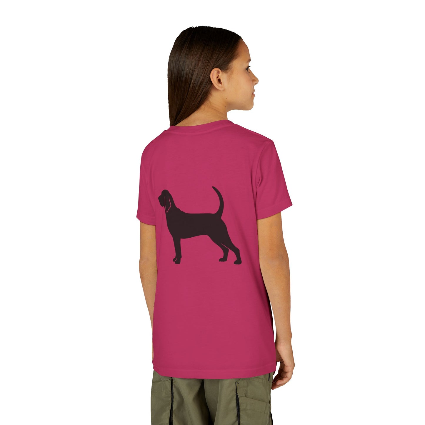 Bloodhound Silhouette Youth Unisex Short Sleeve Crewneck Tee