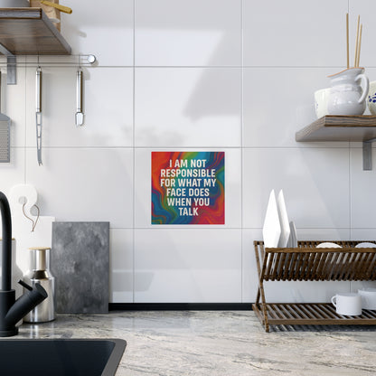 When You Talk Ceramic Photo Tile
