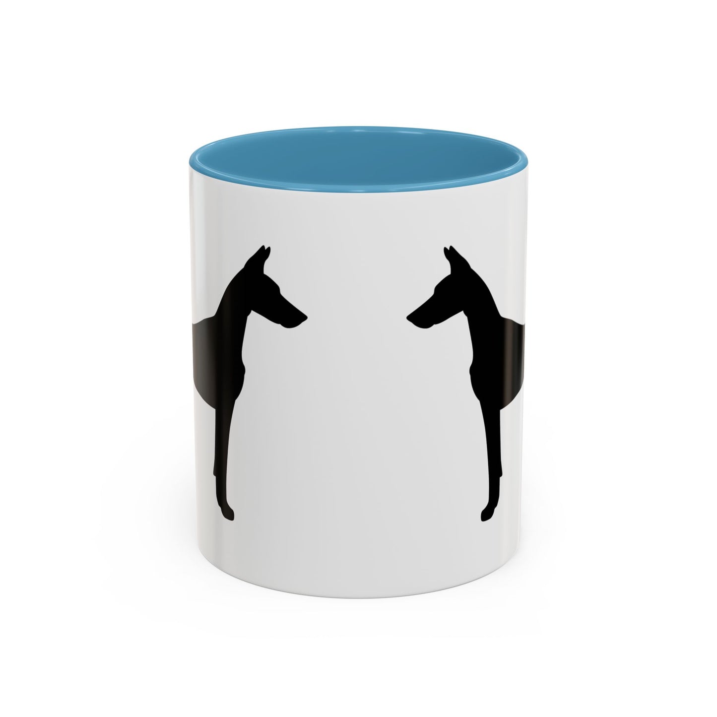 Doberman Silhouette 2-Tone Coffee Mug