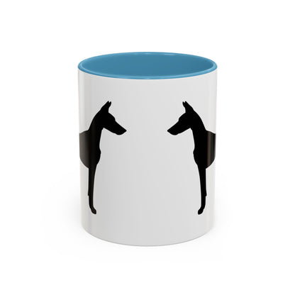 Doberman Silhouette 2-Tone Coffee Mug
