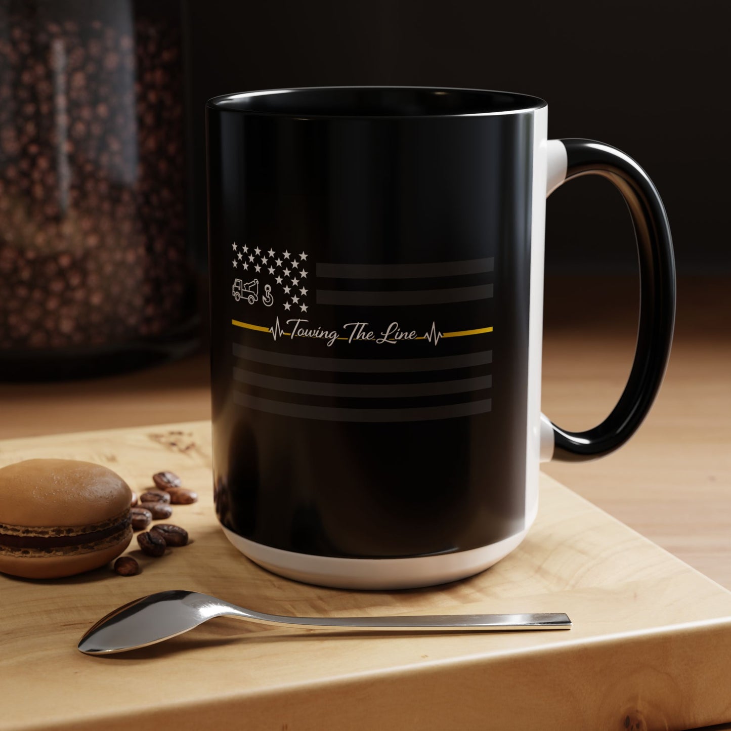Thin Yellow Line 2-Tone Coffee Mug