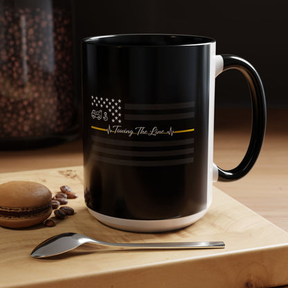 Thin Yellow Line 2-Tone Coffee Mug