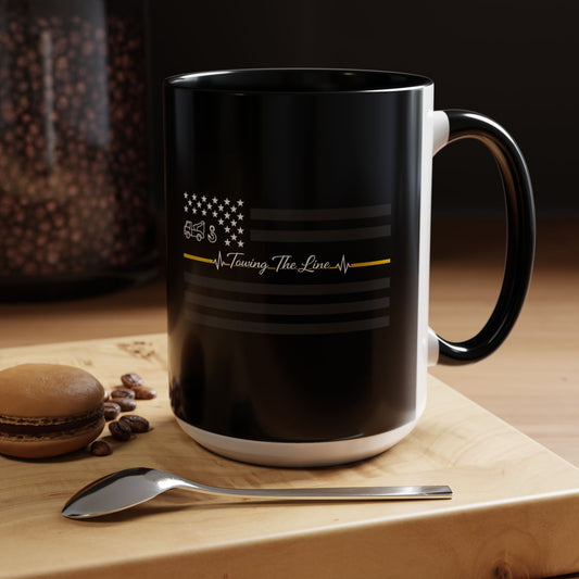 Thin Yellow Line 2-Tone Coffee Mug
