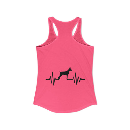 My Heart Beats For Dobermans Women's Racerback Tank