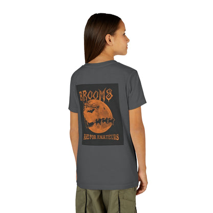 Brooms Are For Amateurs Youth Unisex Short Sleeve Crewneck Tee