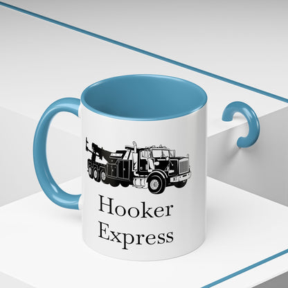 H**ker Express Heavy Tow Truck 2-Tone Coffee Mug