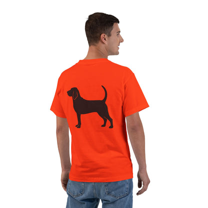 Bloodhound Silhouette Men's Short-Sleeve Crewneck Tee