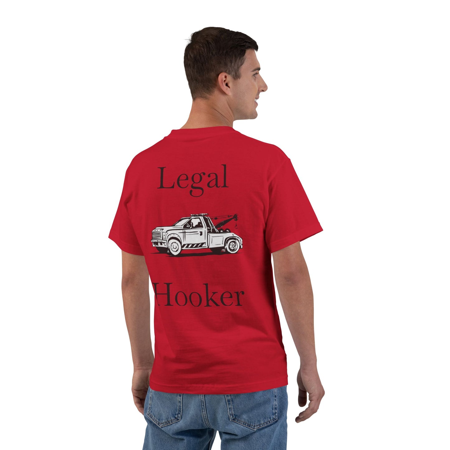 Legal H**ker Wheel Lift Tow Truck Men's Short-Sleeve Crewneck Tee