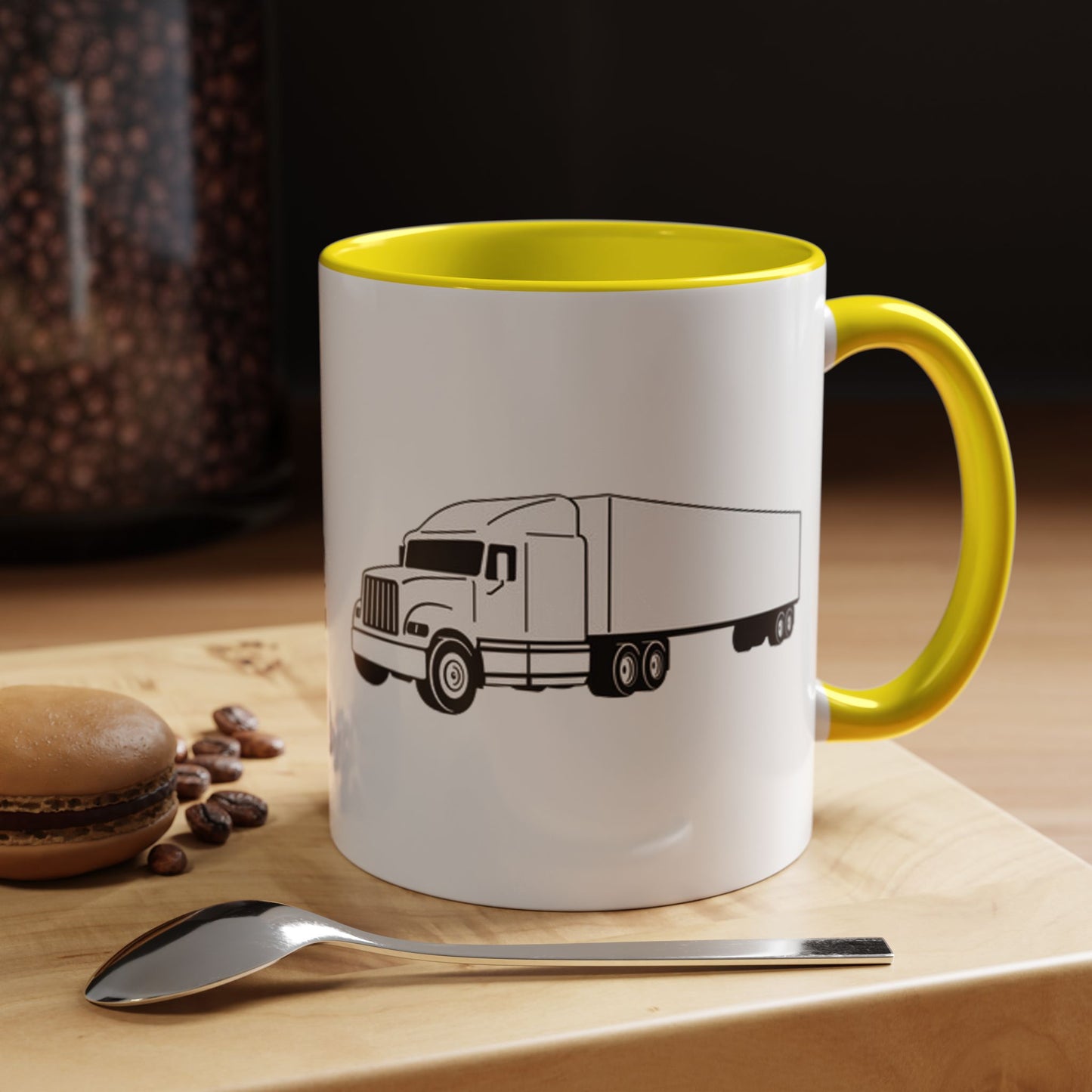 Semi Truck 2-Tone Coffee Mug