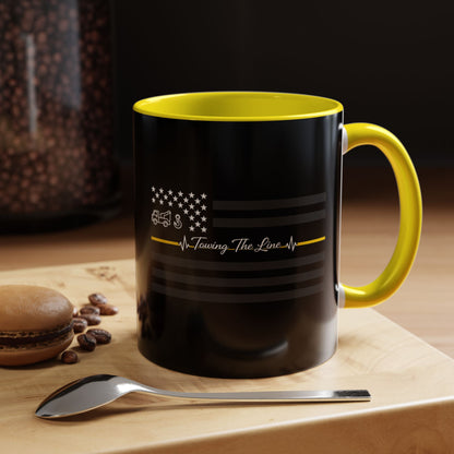 Thin Yellow Line 2-Tone Coffee Mug