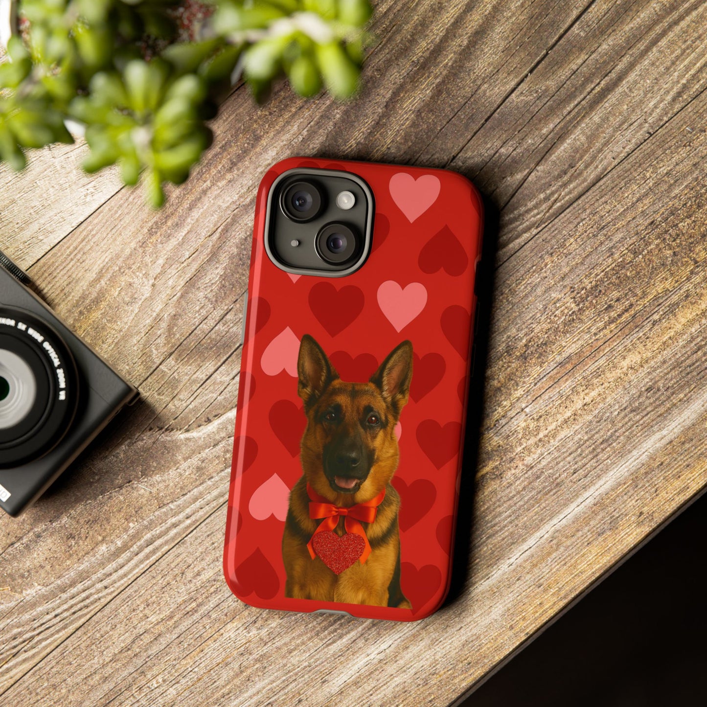 Cupid's Companion German Shepherd iPhone Case