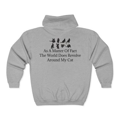 Matter Of Fact Cat Unisex Full Zip Hoodie
