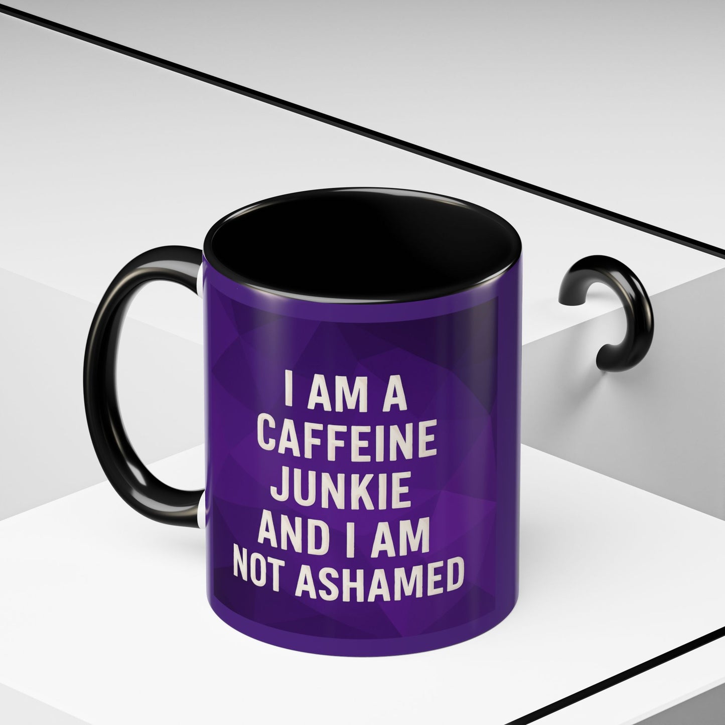 Caffeine Junkie 2-Tone Coffee Mug