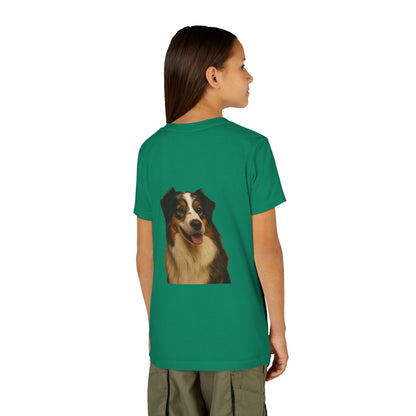 Aussie Head Youth Unisex Short Sleeve Crewneck Tee