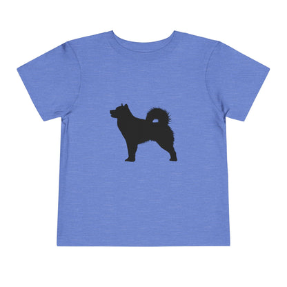 Malamute Silhouette Toddler Unisex Short Sleeve Crewneck Tee