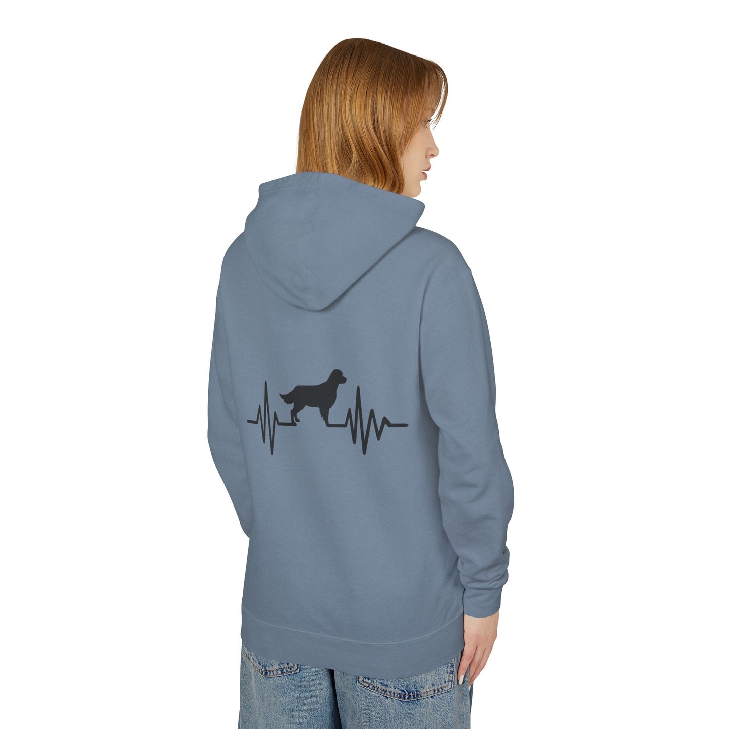 My Heart Beats For Goldens Unisex Lightweight Hoodie