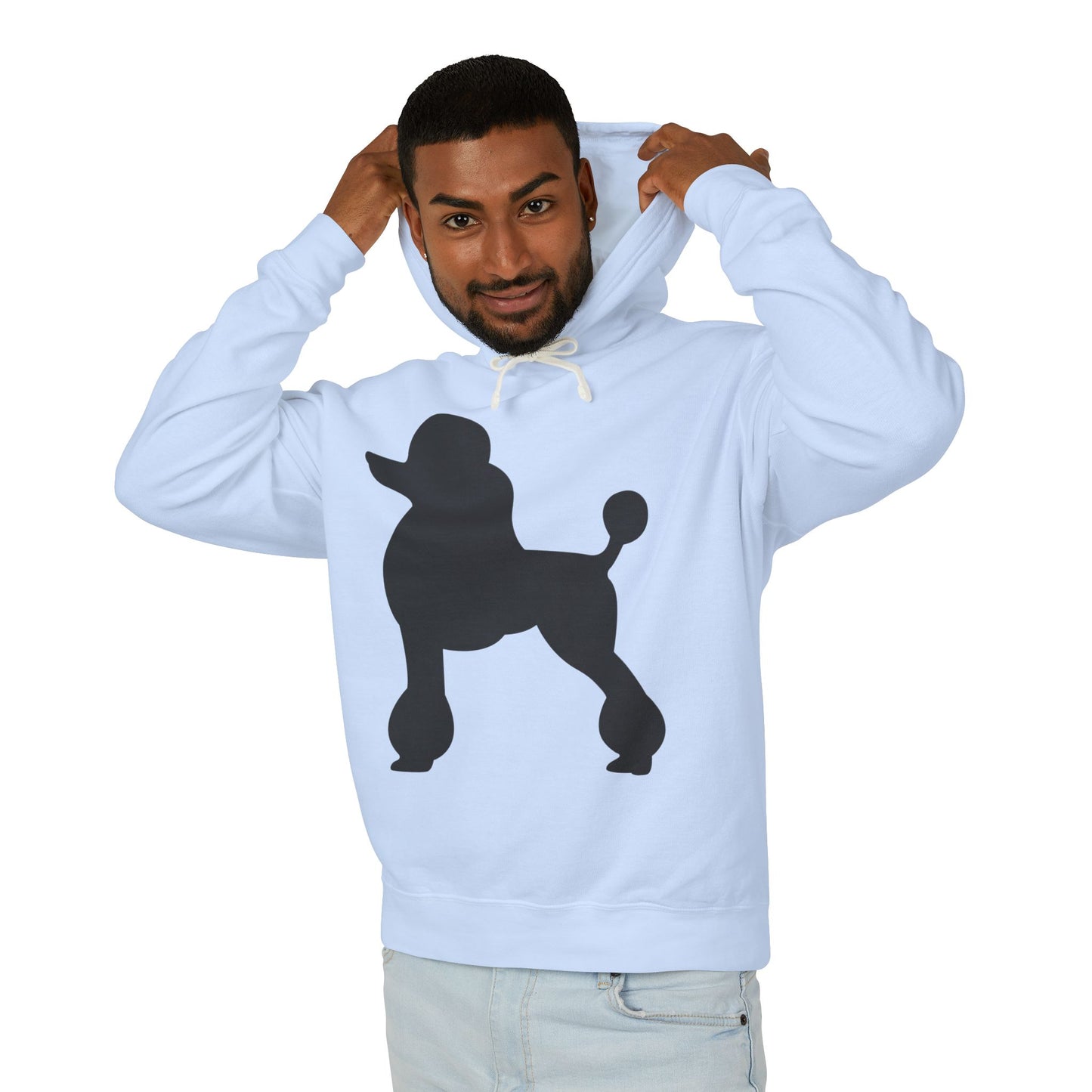 Poodle Silhouette Unisex Lightweight Hoodie