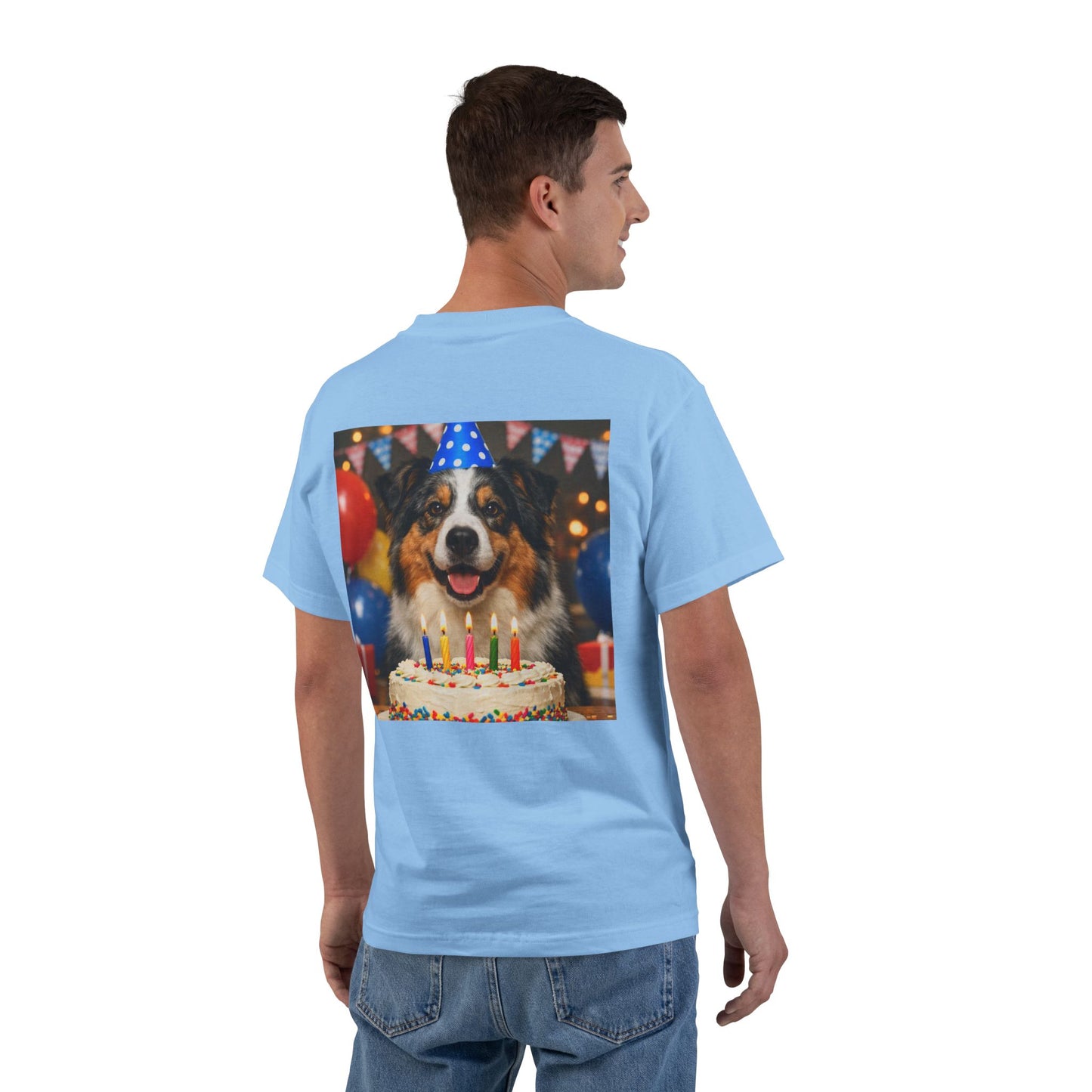 Birthday Buddy Aussie Men's Short-Sleeve Crewneck Tee
