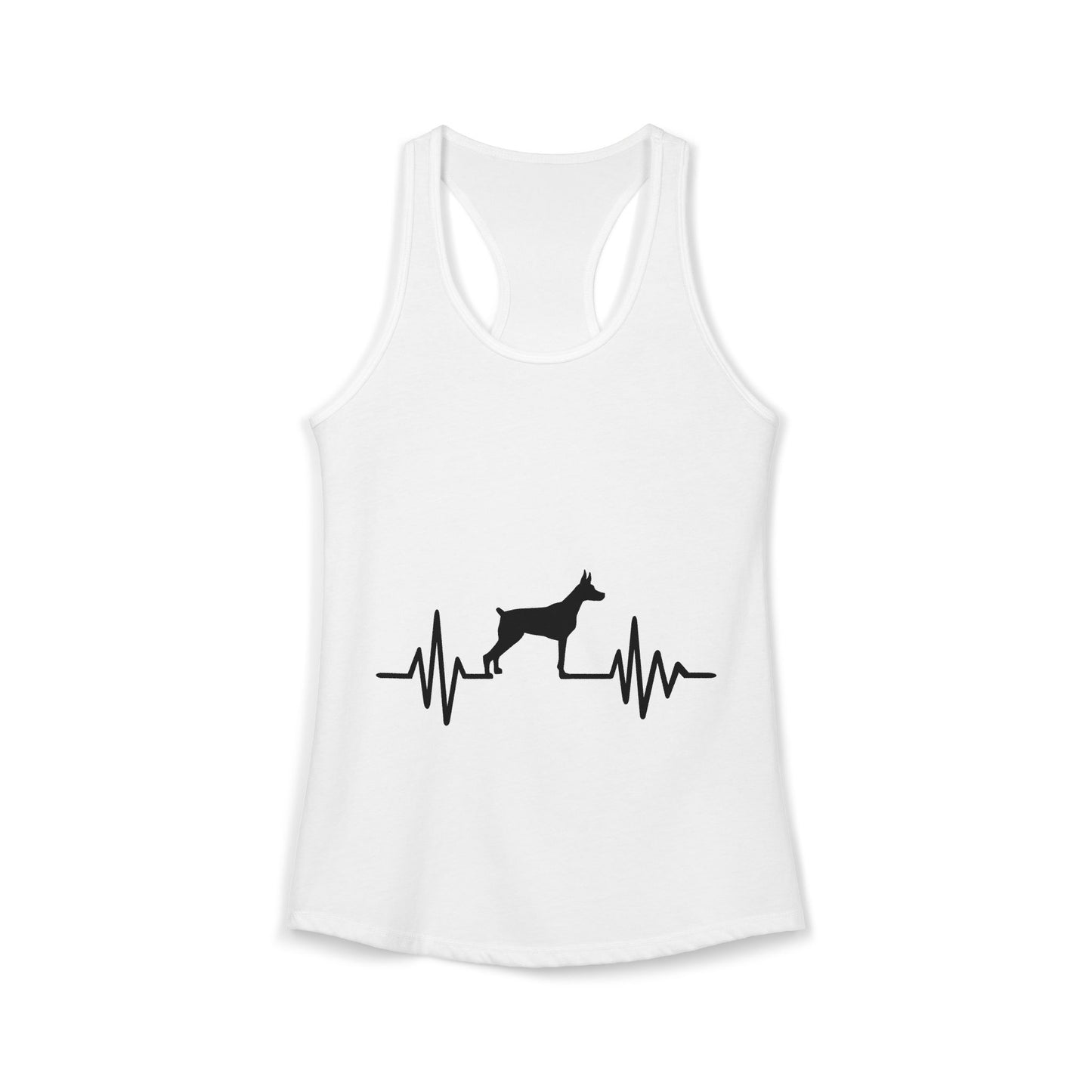 My Heart Beats For Dobermans Women's Racerback Tank