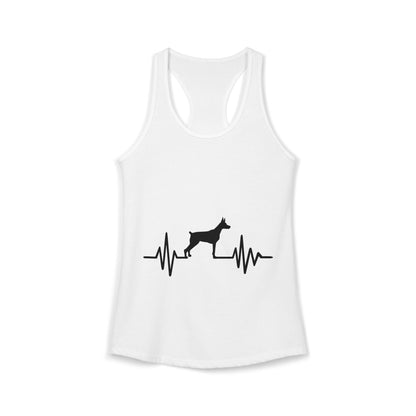 My Heart Beats For Dobermans Women's Racerback Tank