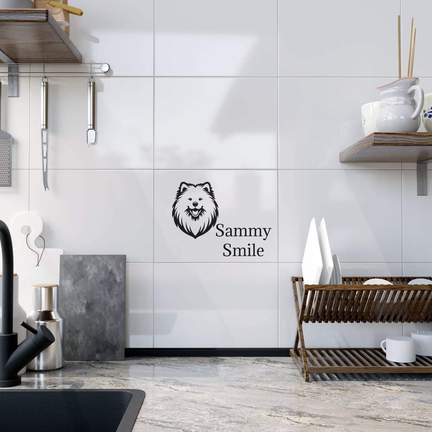 Sammy Smile Ceramic Photo Tile