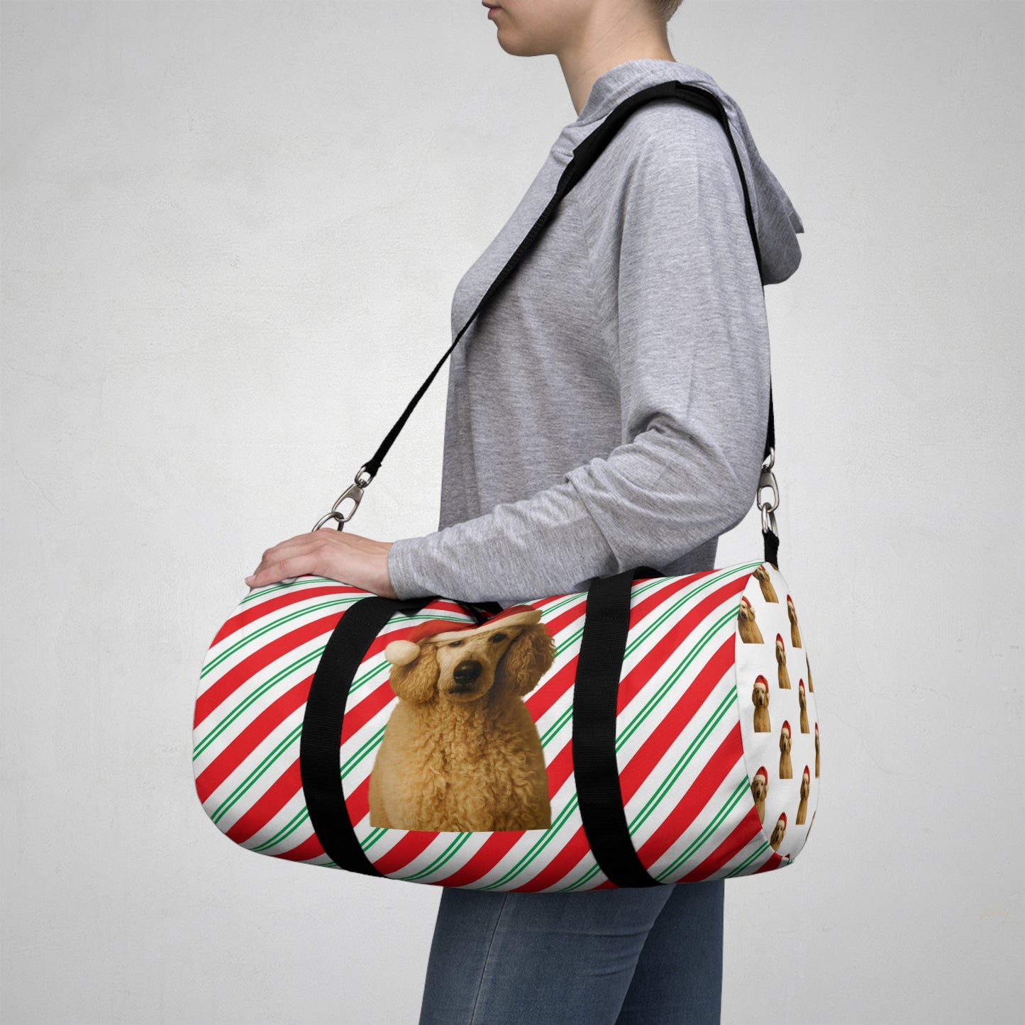 Santa Paws Poodle Duffel Bag