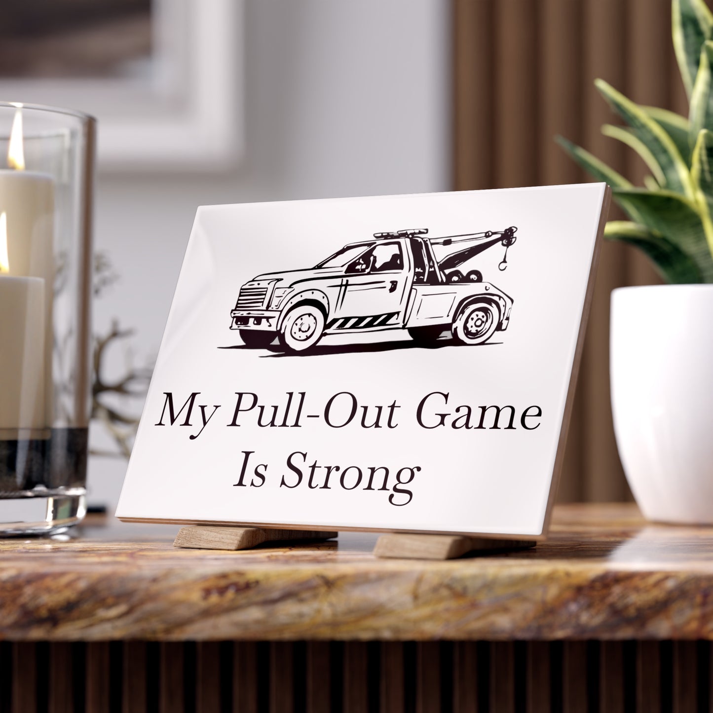Pull Out Wheel Lift Tow Truck Ceramic Photo Tile