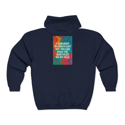 Subtitles Unisex Full Zip Hoodie