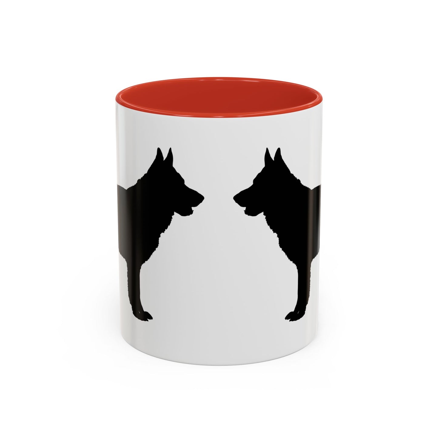 German Shepherd Silhouette 2-Tone Coffee Mug