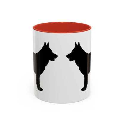 German Shepherd Silhouette 2-Tone Coffee Mug