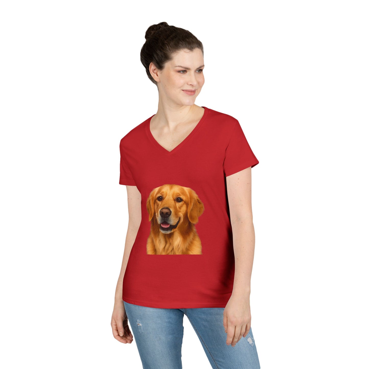 Golden Head Women's V-Neck T-Shirt