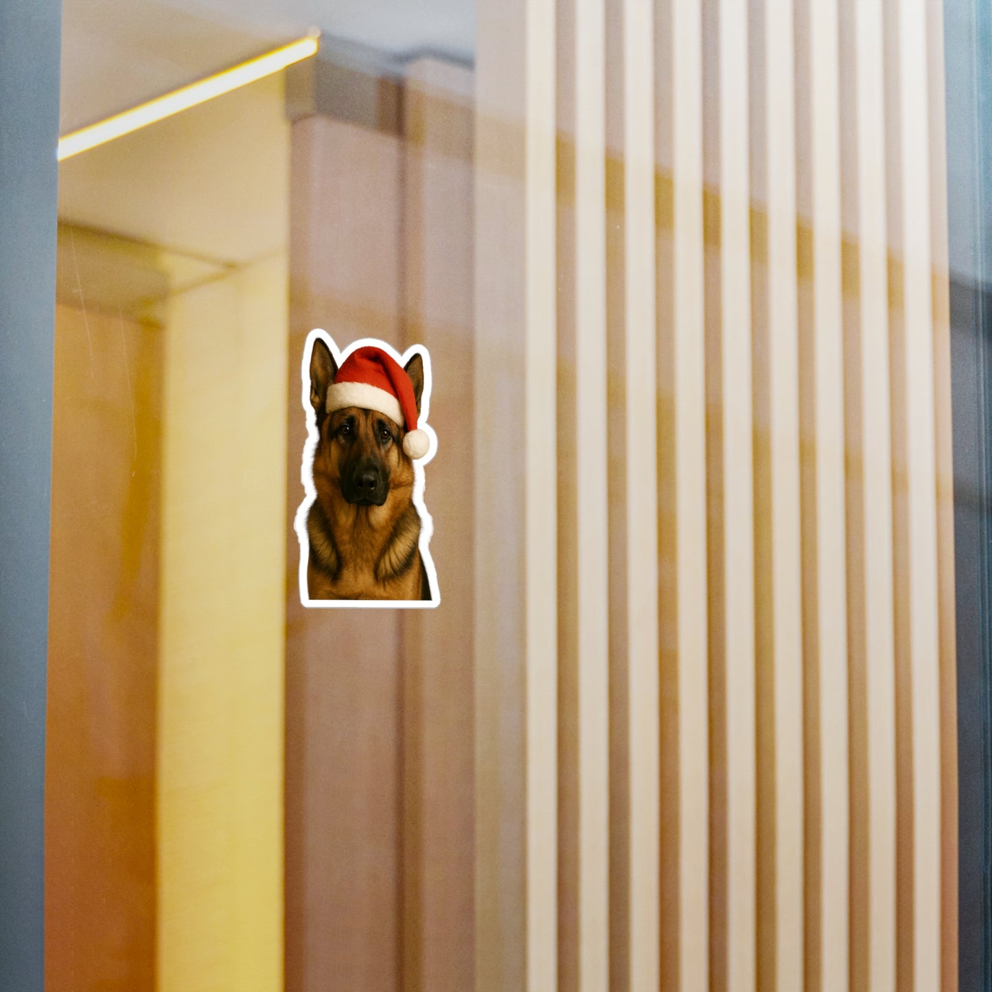 Santa Paws German Shepherd Vinyl Decal