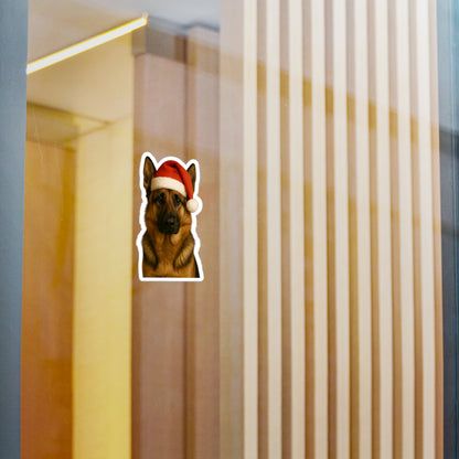 Santa Paws German Shepherd Vinyl Decal