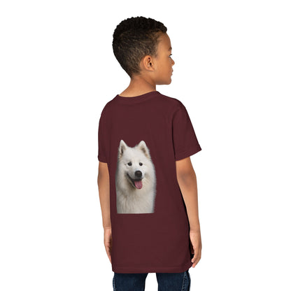 Samoyed Head Youth Unisex Short Sleeve Crewneck Tee