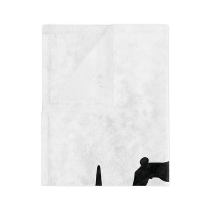 My Heart Beats For Basenjis Velveteen Microfiber Blanket
