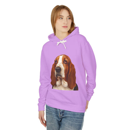 Basset Head Unisex Lightweight Hoodie