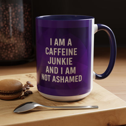 Caffeine Junkie 2-Tone Coffee Mug