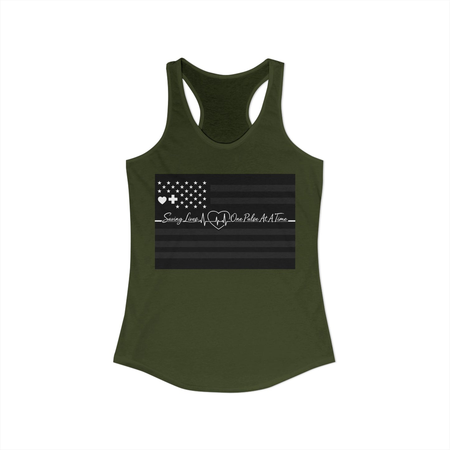 Thin White Line Women's Racerback Tank