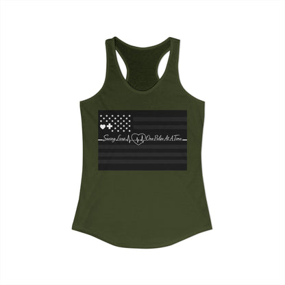 Thin White Line Women's Racerback Tank