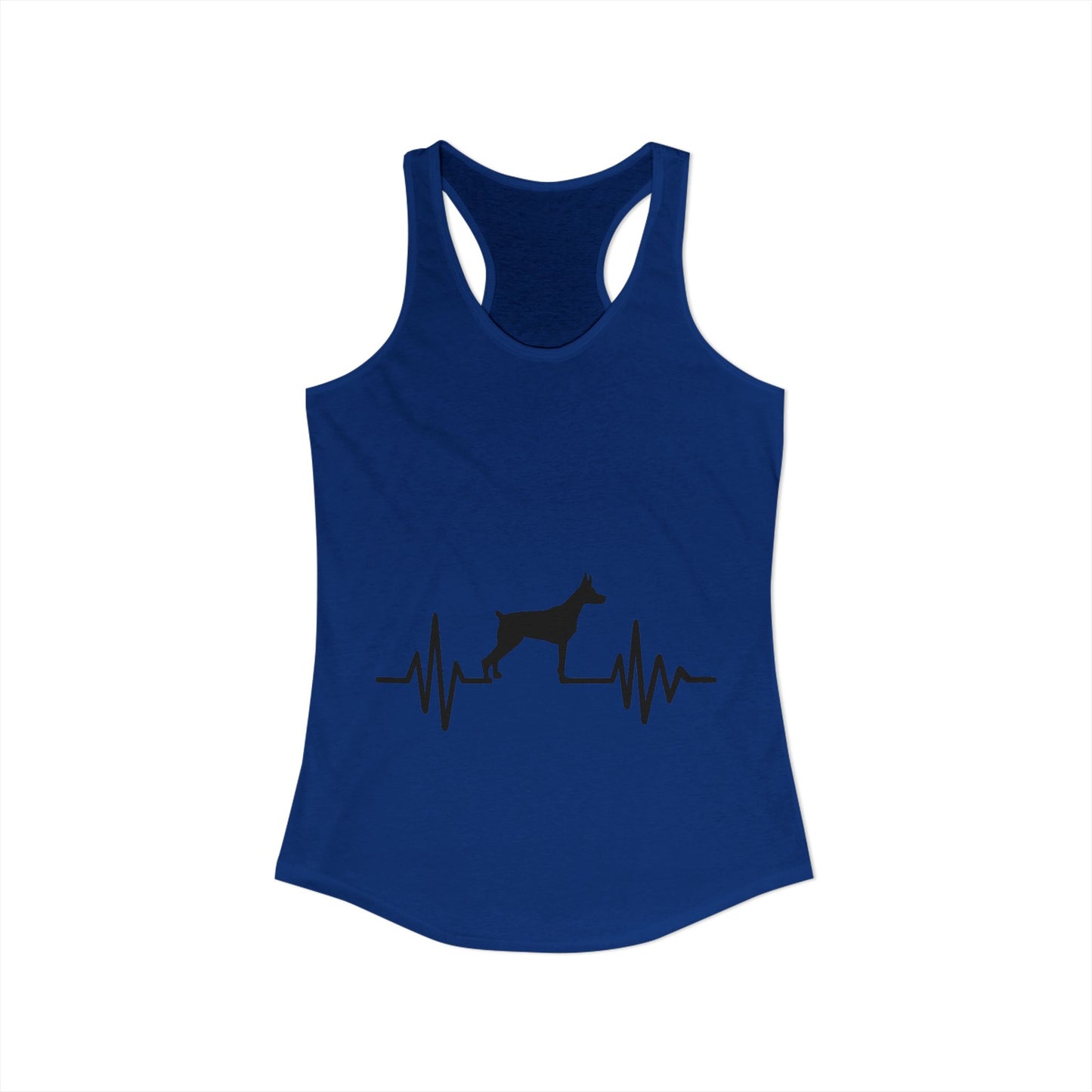 My Heart Beats For Dobermans Women's Racerback Tank