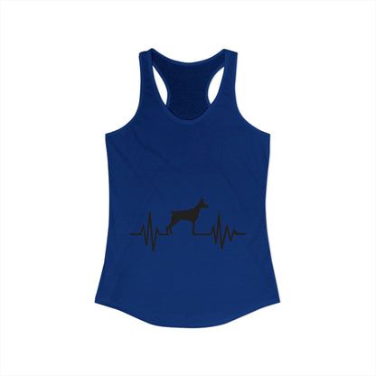 My Heart Beats For Dobermans Women's Racerback Tank
