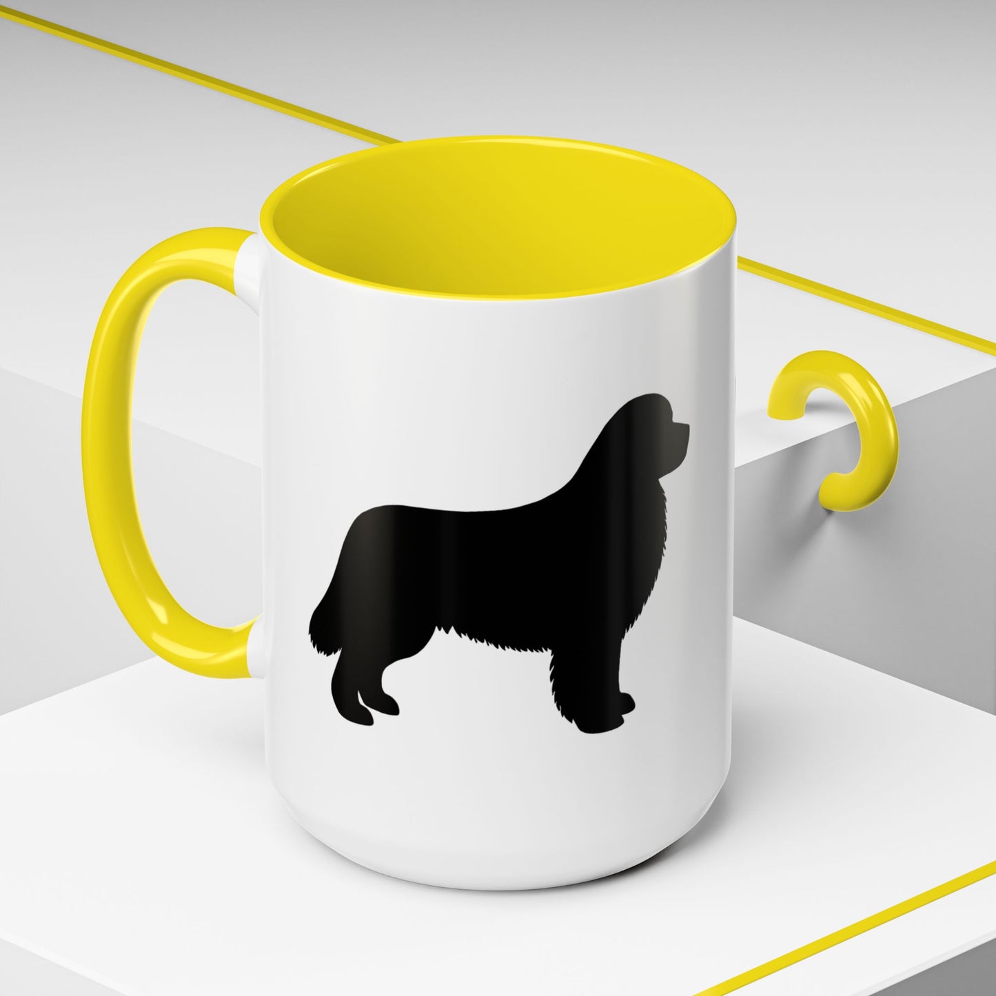 Newfie Silhouette 2-Tone Coffee Mug