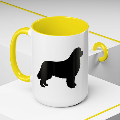 Newfie Silhouette 2-Tone Coffee Mug