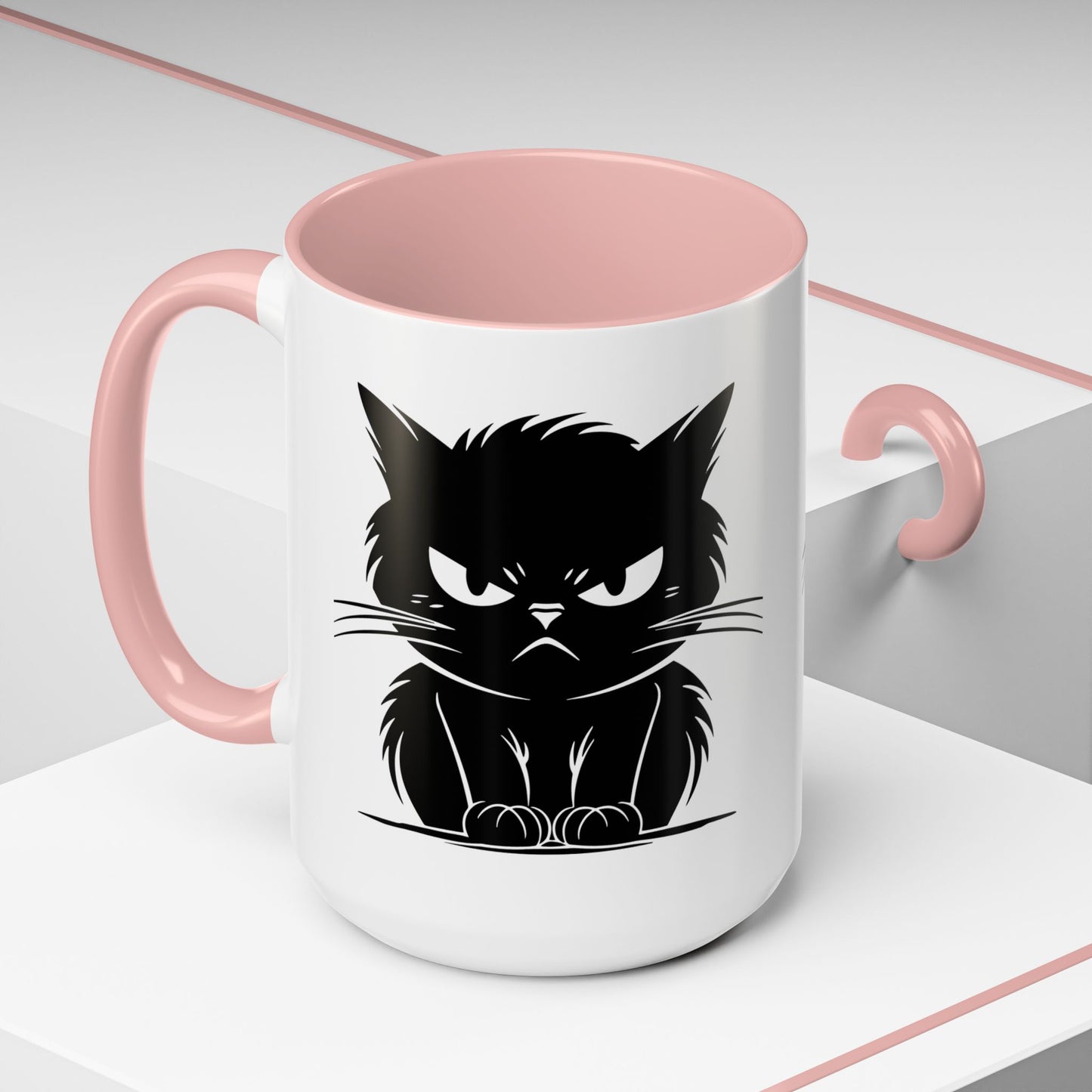 Angry Cat 2-Tone Coffee Mug